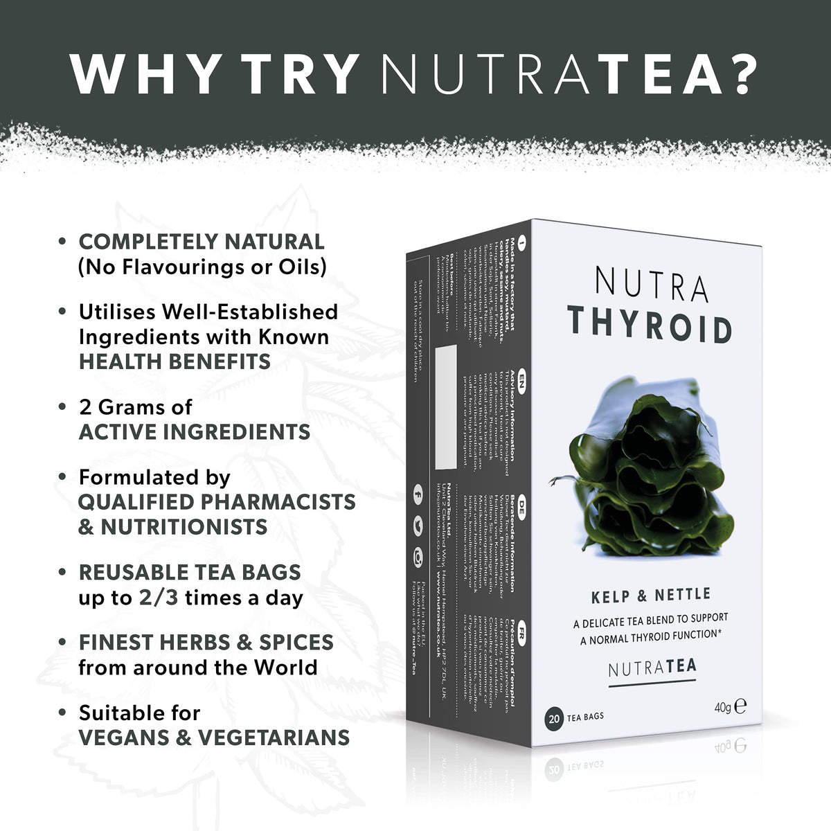 Thé de santé thyroïdienne Nutra Tea en tasse