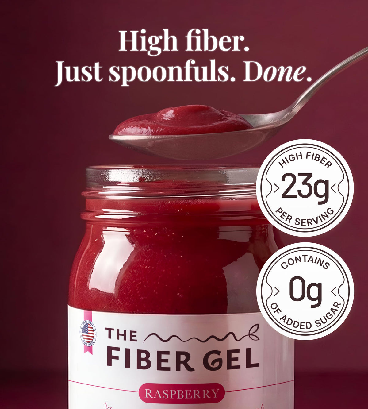 The Fiber Gel Gel à Haute Teneur en Fibres étalé sur du pain