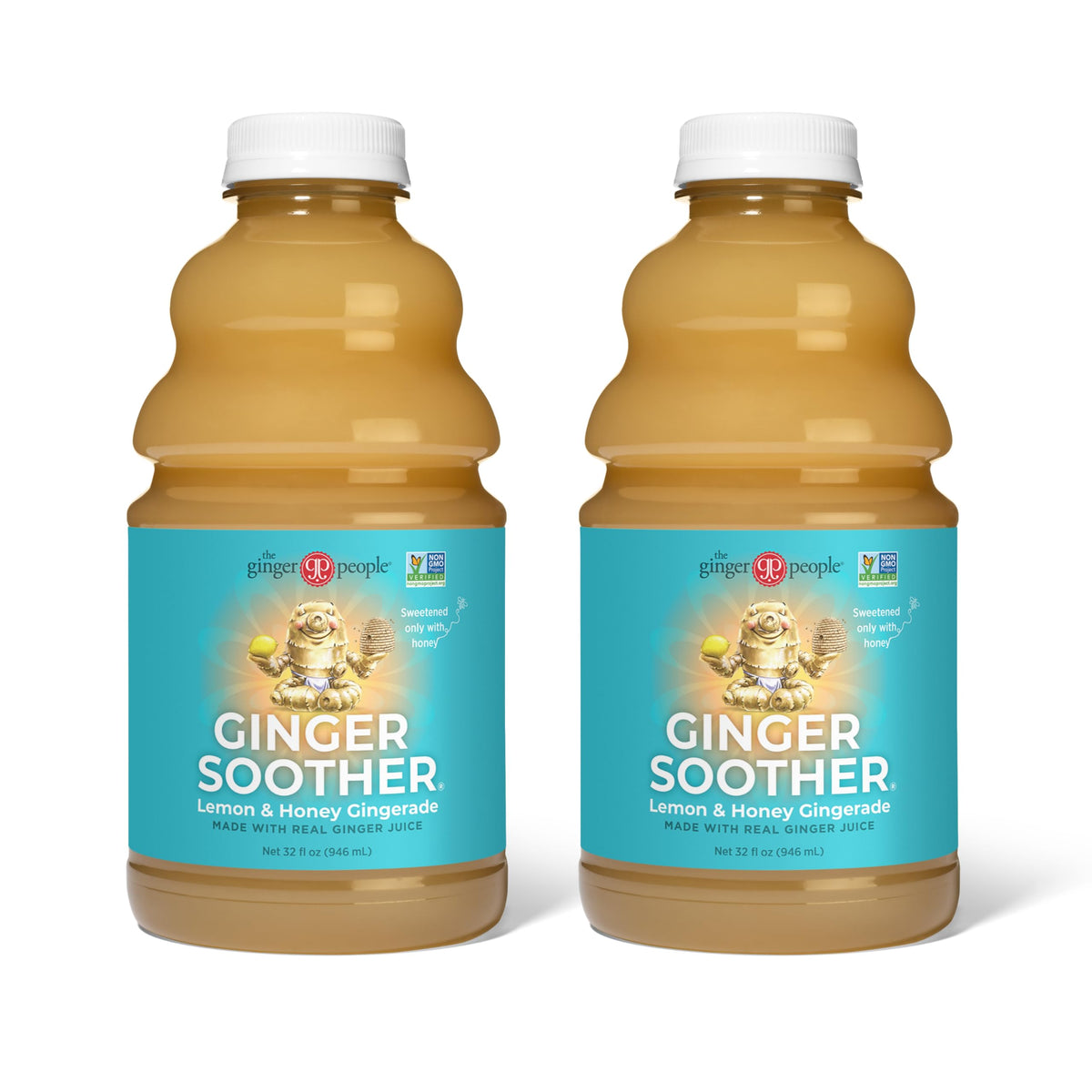 The Ginger People Ginger Soother 32 fl oz avec étiquette visible