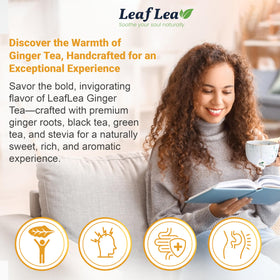Thé glacé au gingembre et thé vert LeafLea avec citron