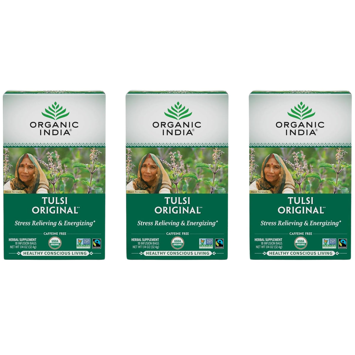 Thé Herbal Tulsi Original ORGANIC INDIA sachets en boîte