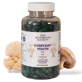 The Mushroom Society Everyday Youth 120 capsules front view
