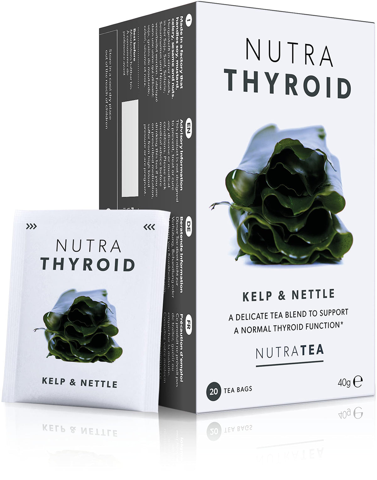 Thé Nutra Tea de santé thyroïdienne en sachets enveloppés