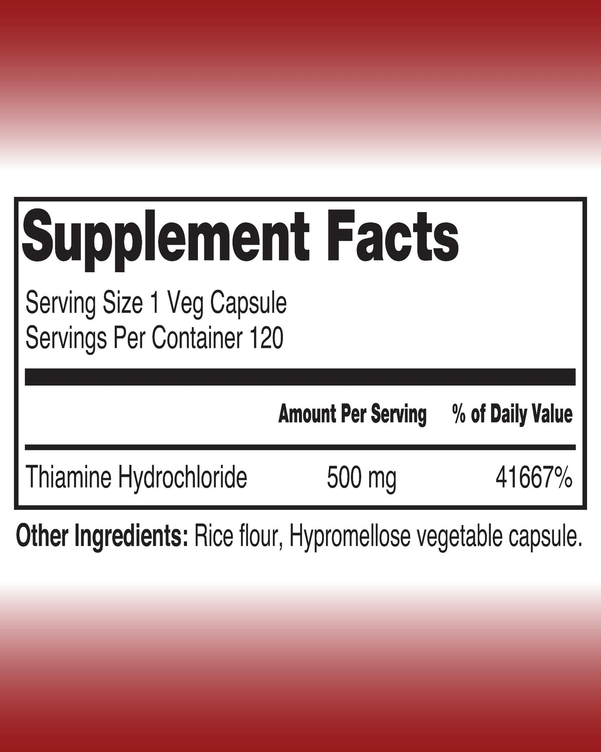 The One Pill Vitamine B1 120 capsules packaging