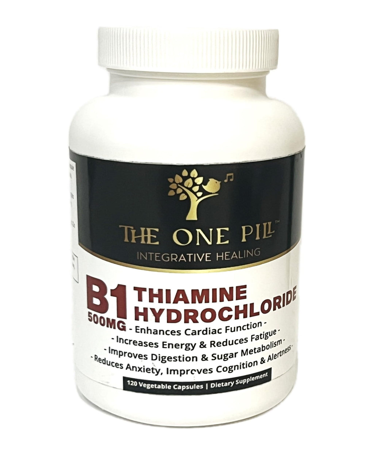 The One Pill Vitamine B1 500mg capsules front view