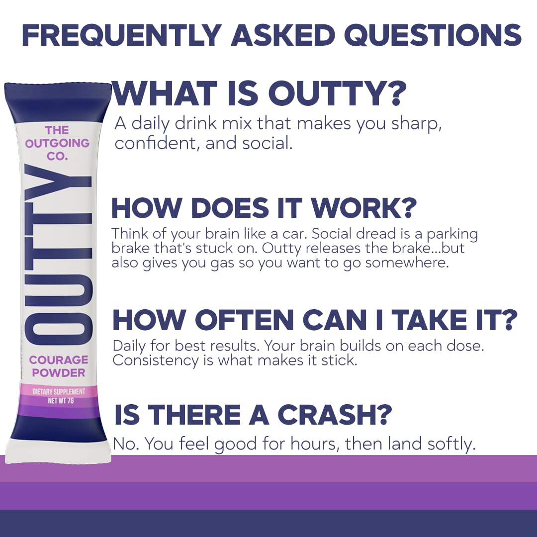 The Outgoing Co. Outty pack de 15 sachets avec logo