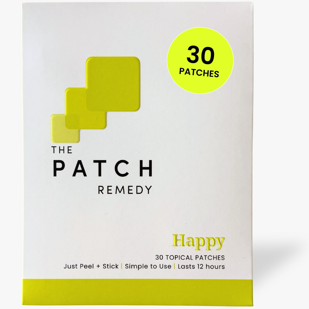 The Patch Remedy Happy Patch vue avant avec emballage