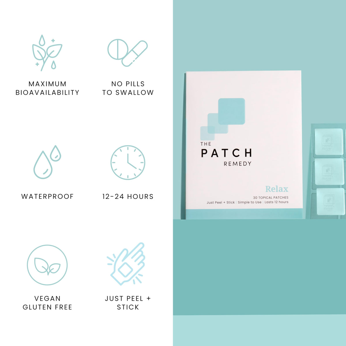 The Patch Remedy Patch en utilisation sur la peau