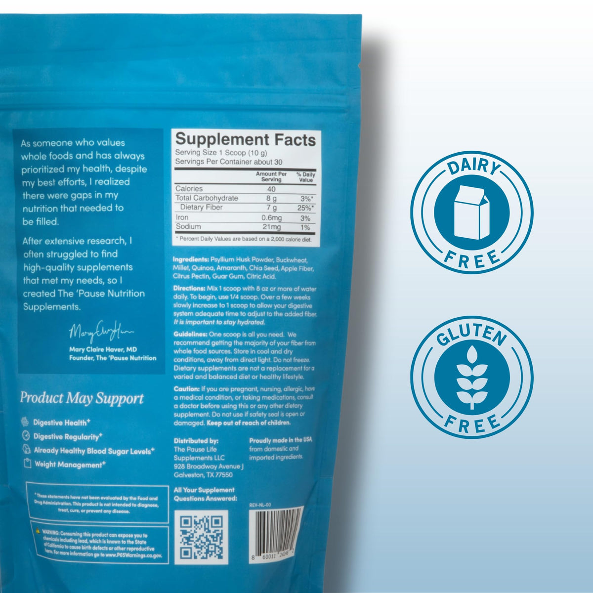 The 'Pause Life Fiber GDX Mélange de Chia & Quinoa 331g avec cuillère