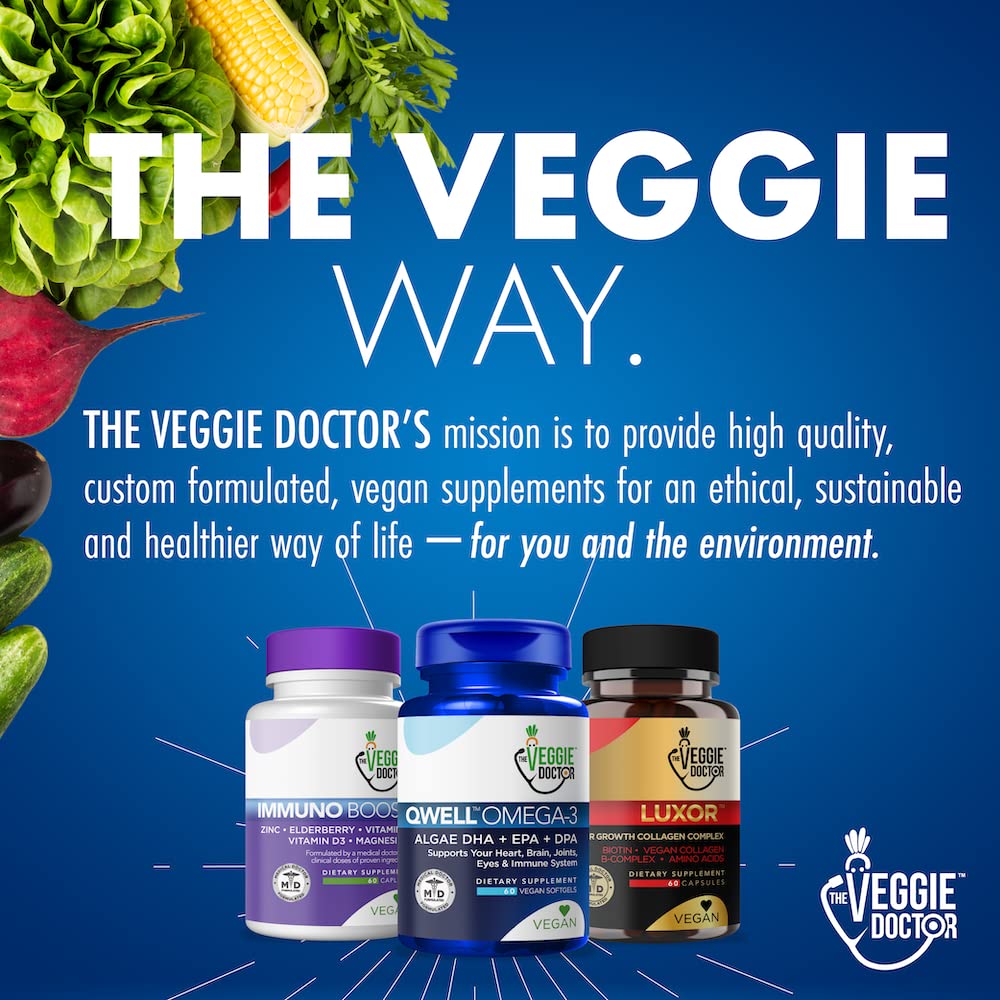 The Veggie Doctor Complément Alimentaire Omega 3 Végétal sur fond blanc