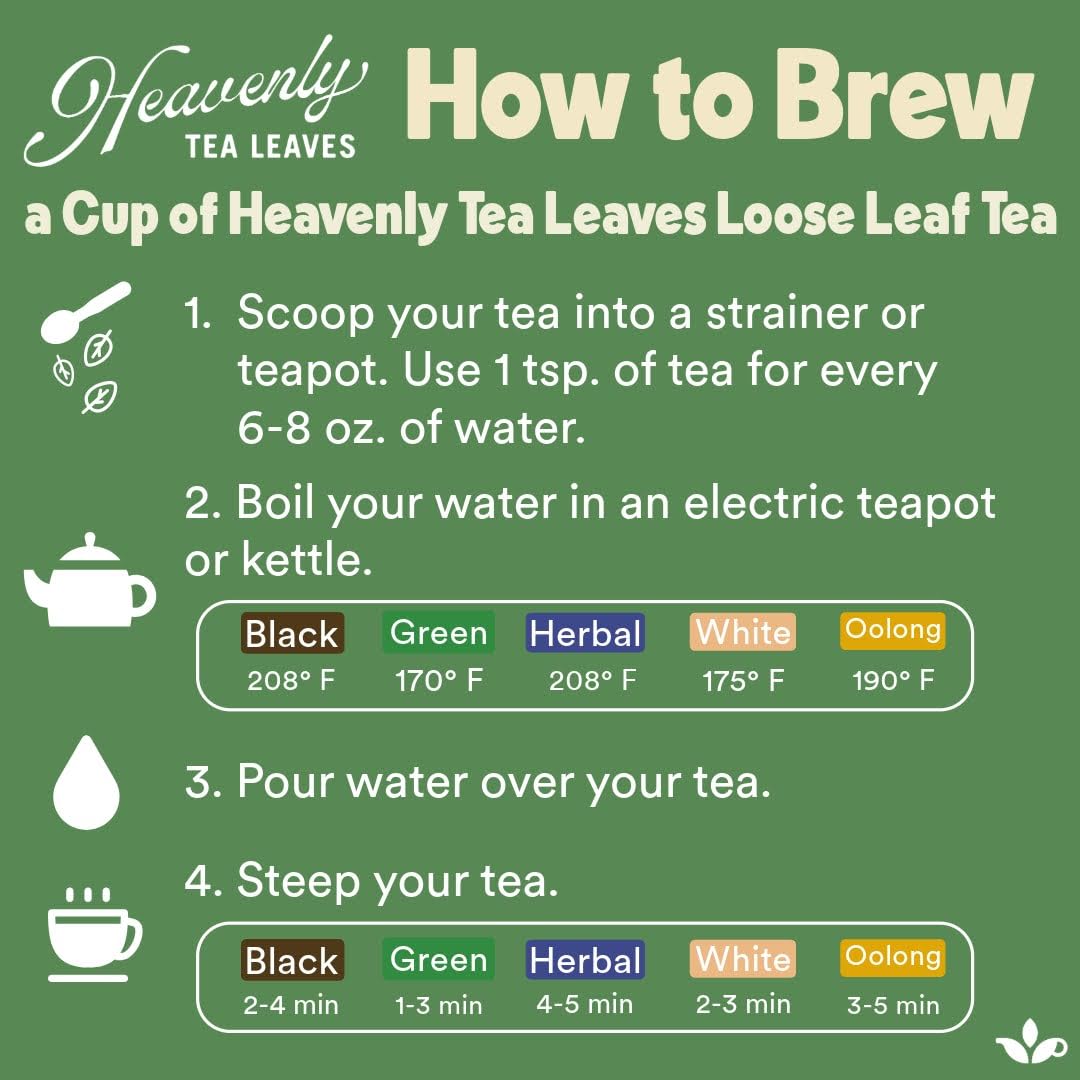 Thé Vert Bio au Jasmin Heavenly Tea Leaves 132g en préparation