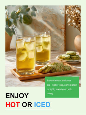Thé vert décaféiné TeeLux avec des feuilles de thé fraîches