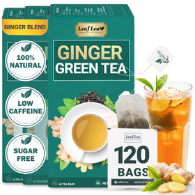 Thé vert gingembre LeafLea sachets individuels en boîte
