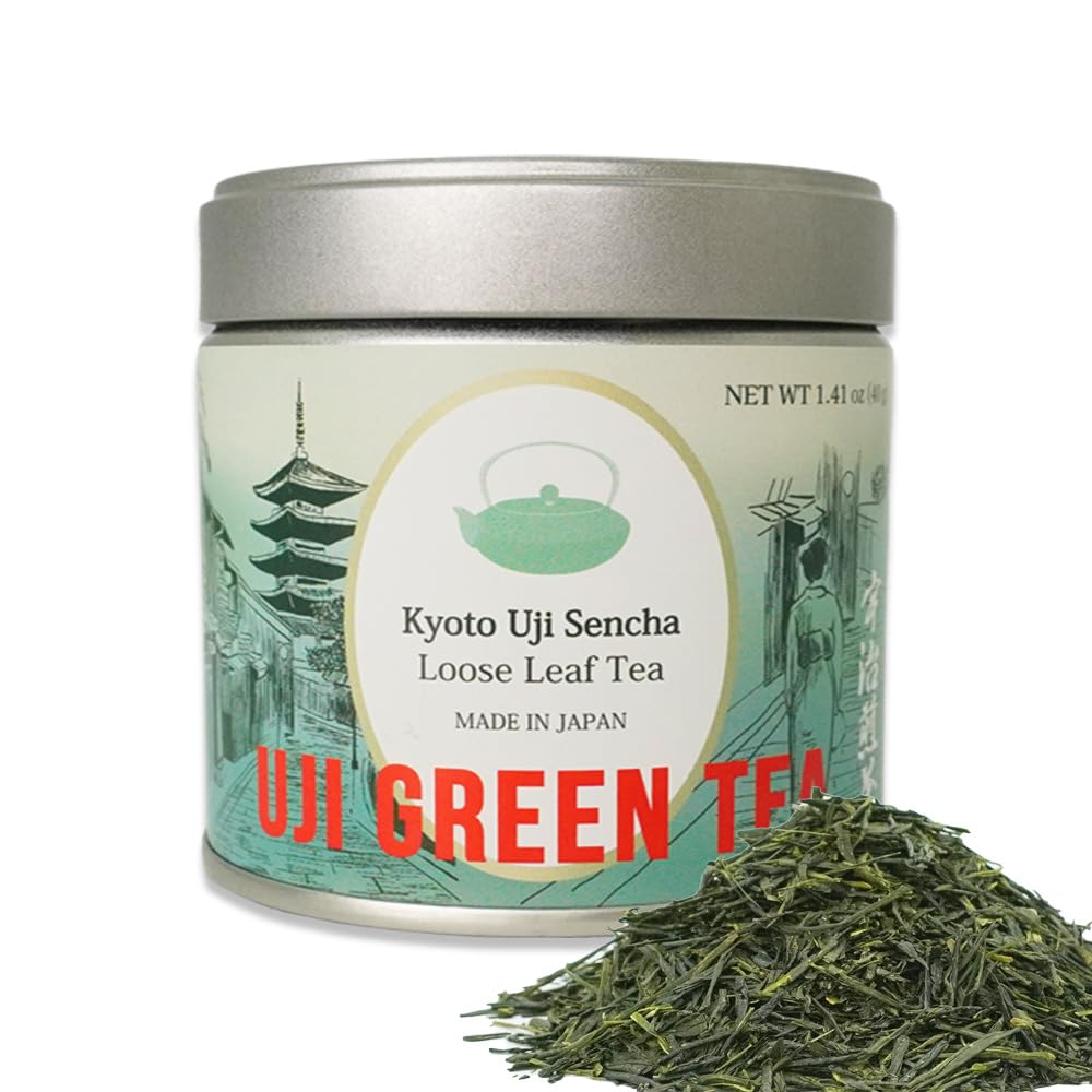 Thé vert Uji Sencha 40 g dans une boîte recyclable