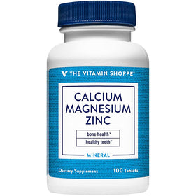 The Vitamin Shoppe Calcium, Magnésium, Zinc & Vitamine D3 100 comprimés vue de face