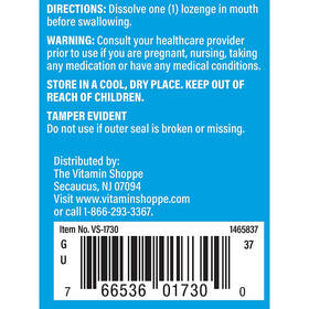 The Vitamin Shoppe complément B12 120 pastilles sur fond blanc