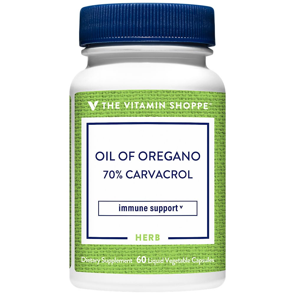 The Vitamin Shoppe Huile d'Origan 45mg gélules végétales vue avant