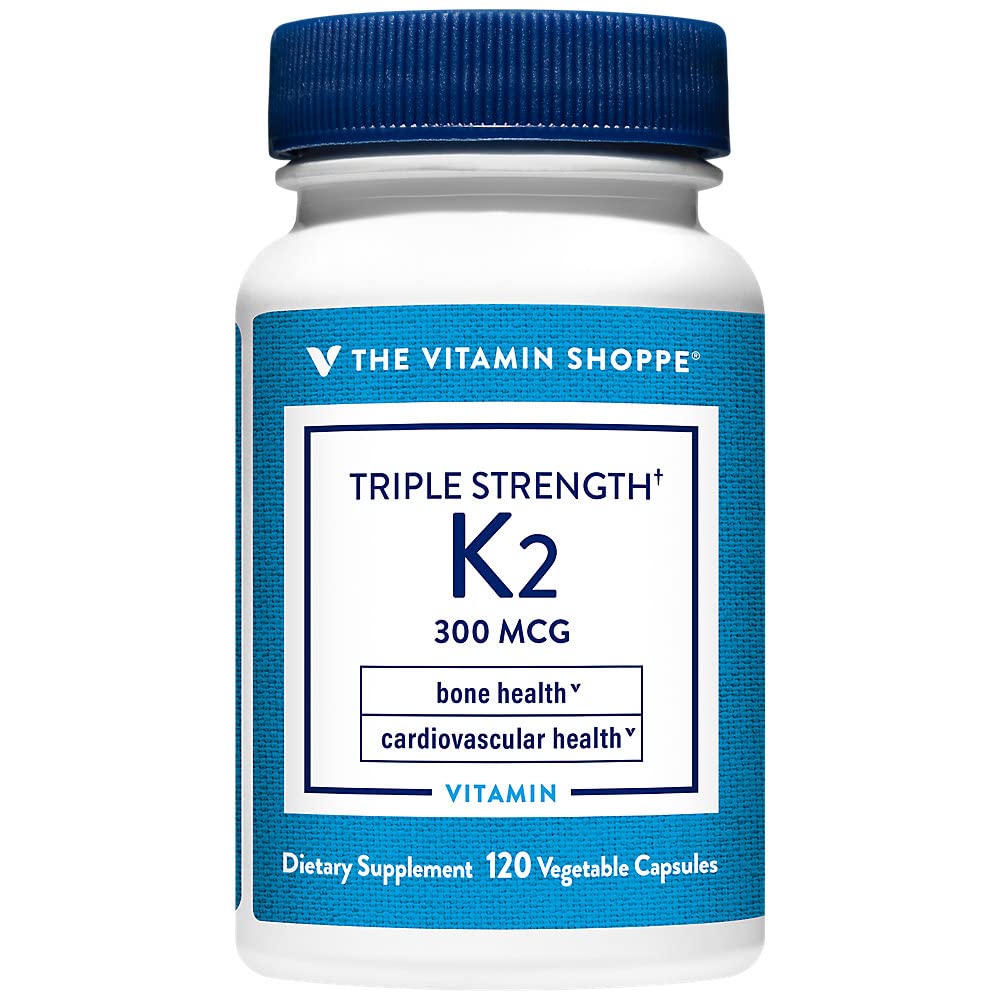 The Vitamin Shoppe K2 MK-7 300 mcg gélules végétales vue de face