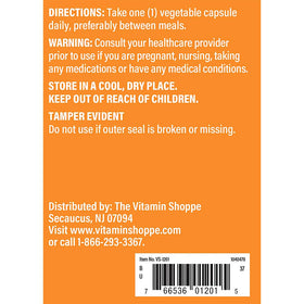 The Vitamin Shoppe L-Lysine 500MG 300 capsules vue de côté