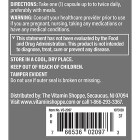 The Vitamin Shoppe Saw Palmetto Berries 540 mg supplement facts
