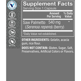 The Vitamin Shoppe Saw Palmetto Berries bottle with 100 capsules