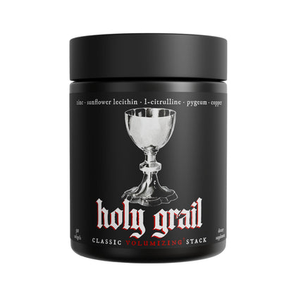 Theorycraft Holy Grail compléments alimentaires volume séminal vue avant