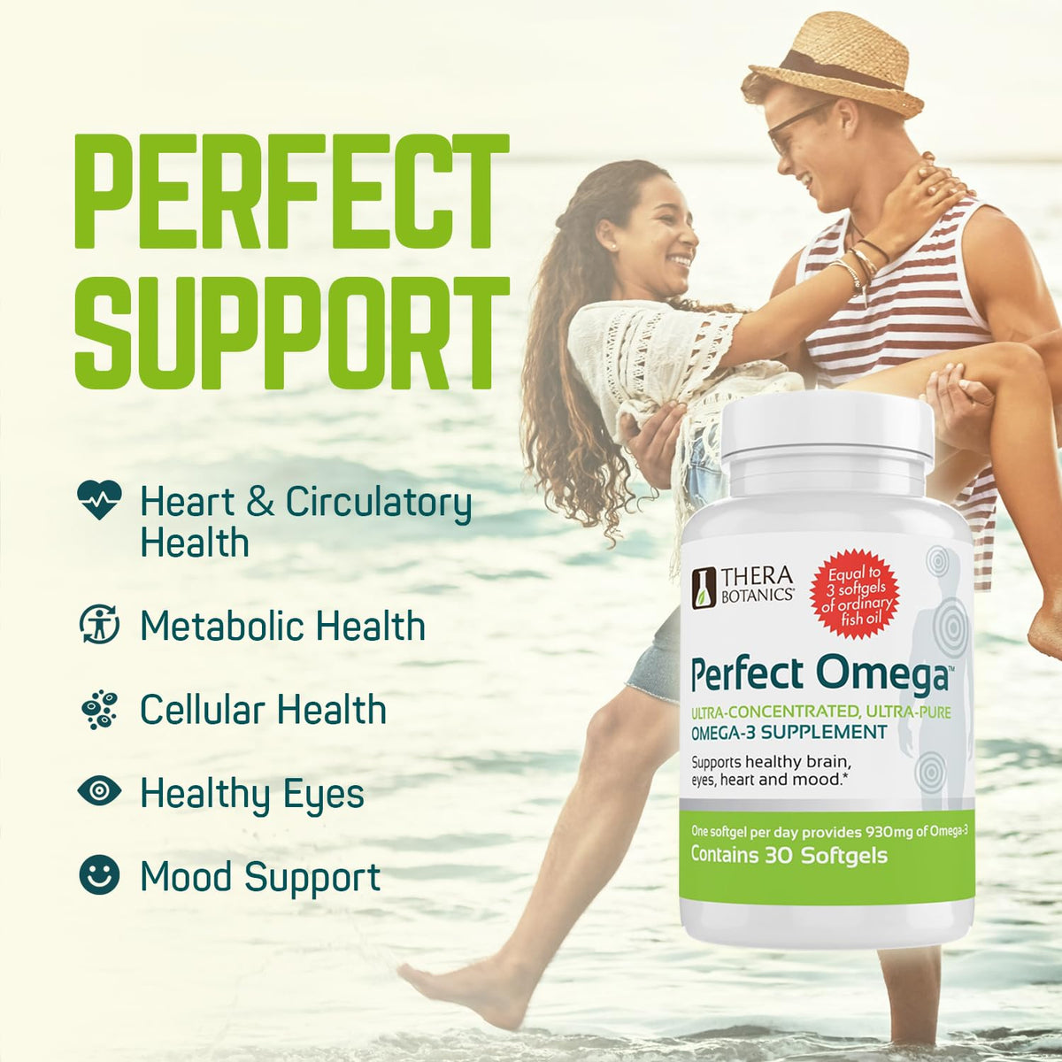 Therabotanics Huile de poisson Omega 3 sauvage Alaskien en gros plan