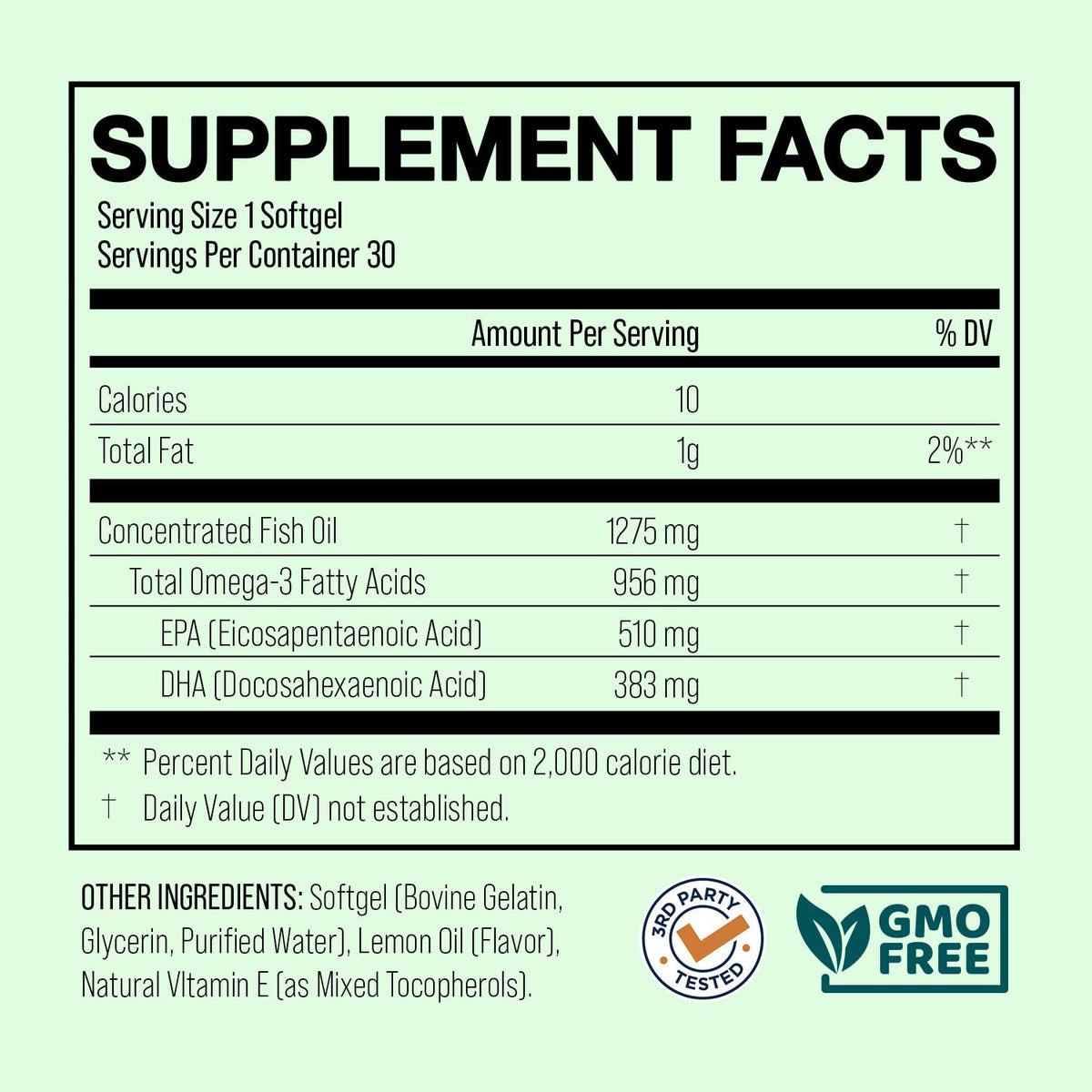 Therabotanics Huile de poisson Omega 3 sauvage Alaskien sur table