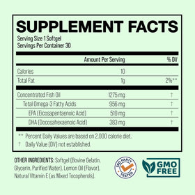 Therabotanics Huile de poisson Omega 3 sauvage Alaskien sur table