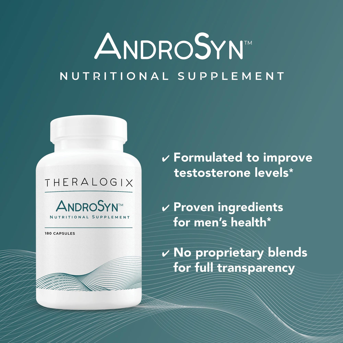 Theralogix AndroSyn capsules sur une surface blanche