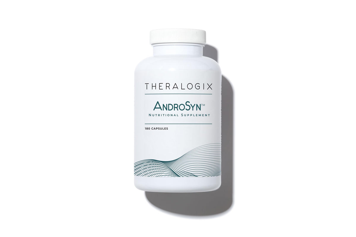 Theralogix AndroSyn flacon avec vue d'ensemble des capsules