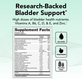 Theralogix Bladder 2.2 complément alimentaire multivitaminé arrière avec informations sur les ingrédients