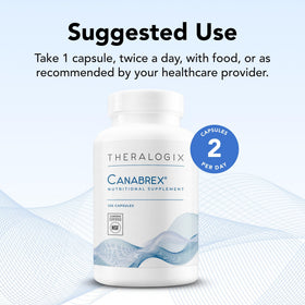 Theralogix Canabrex capsules sur une surface en bois