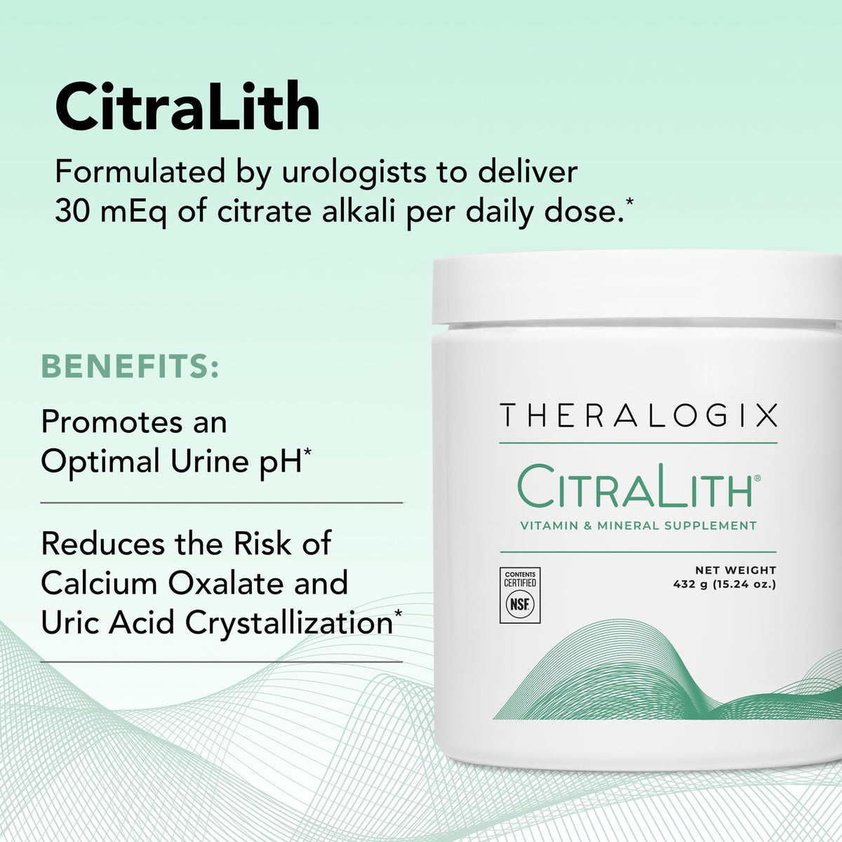 Theralogix CitraLith Poudre en poudre sur une cuillère