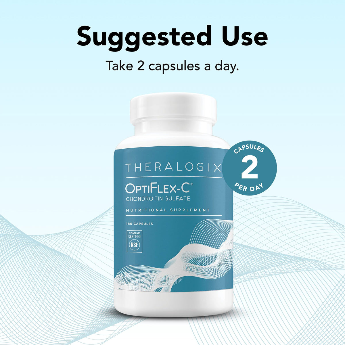 Theralogix OptiFlex-C Chondroitin sulfate avec arrière-plan de nature