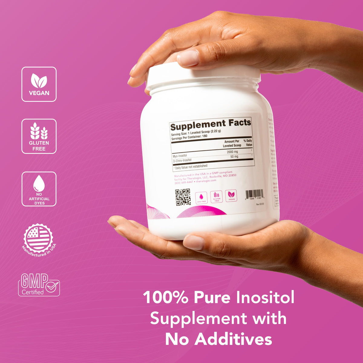 Theralogix Ovasitol Canister avec d'autres compléments alimentaires