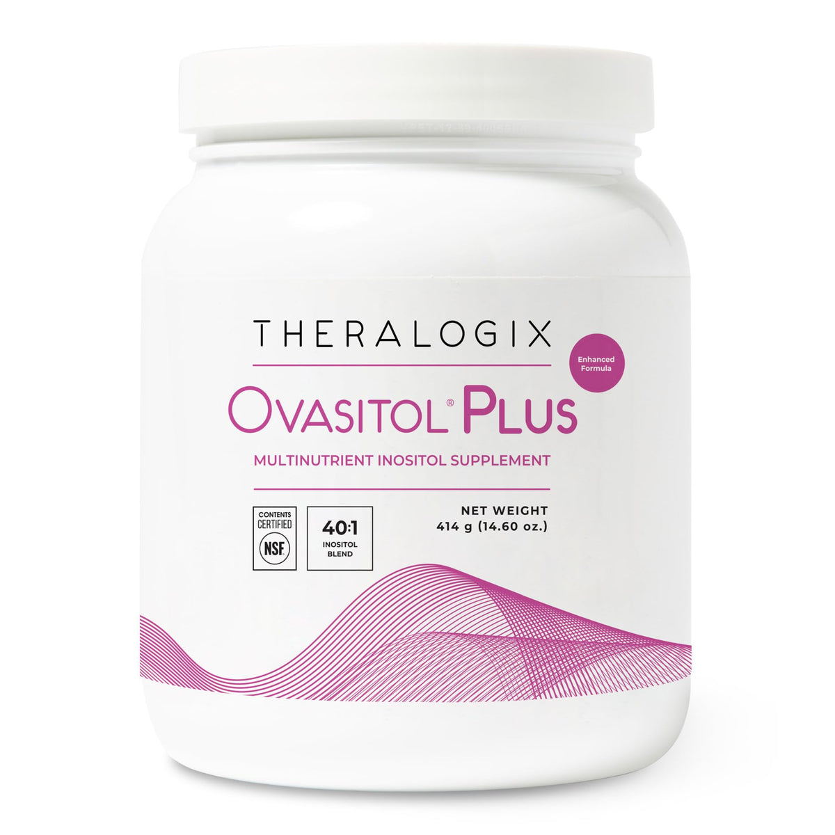 Theralogix Ovasitol Plus canister front view with label