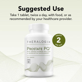 Theralogix Prostate PQ 500 mg comprimés sur une surface blanche