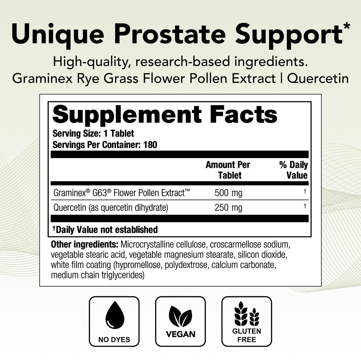 Theralogix Prostate PQ 500 mg côté droit du flacon