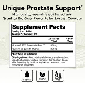 Theralogix Prostate PQ 500 mg côté droit du flacon