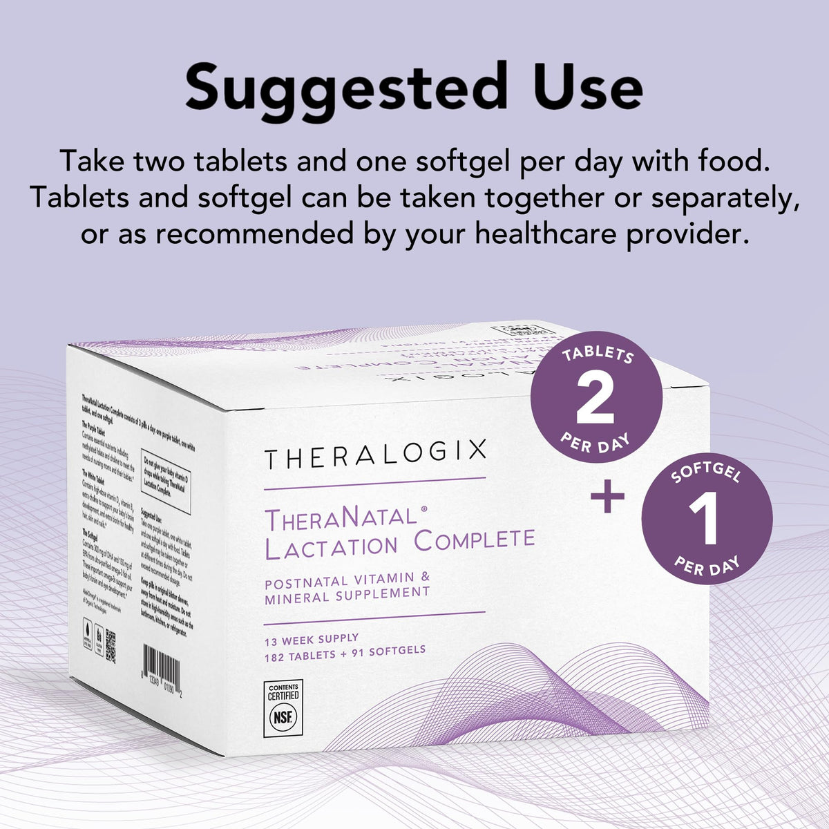 Theralogix TheraNatal Lactation Complete avec ingrédients clés