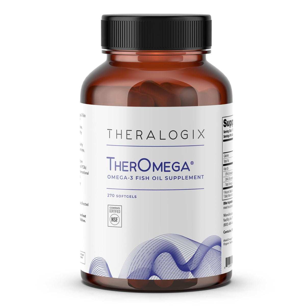 Theralogix TherOmega huile de poisson omega-3 gélule frontale