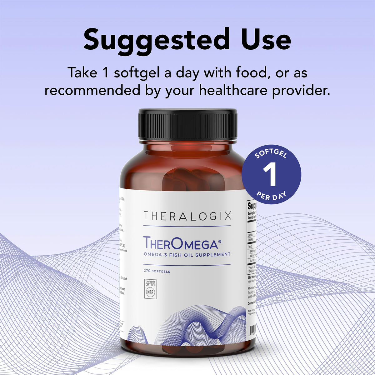 Theralogix TherOmega huile de poisson omega-3 gélule ouverte