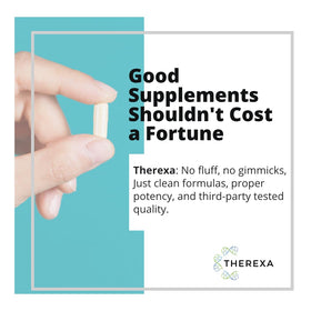 THEREXA complément alimentaire organes de bœuf, pot ouvert avec capsules