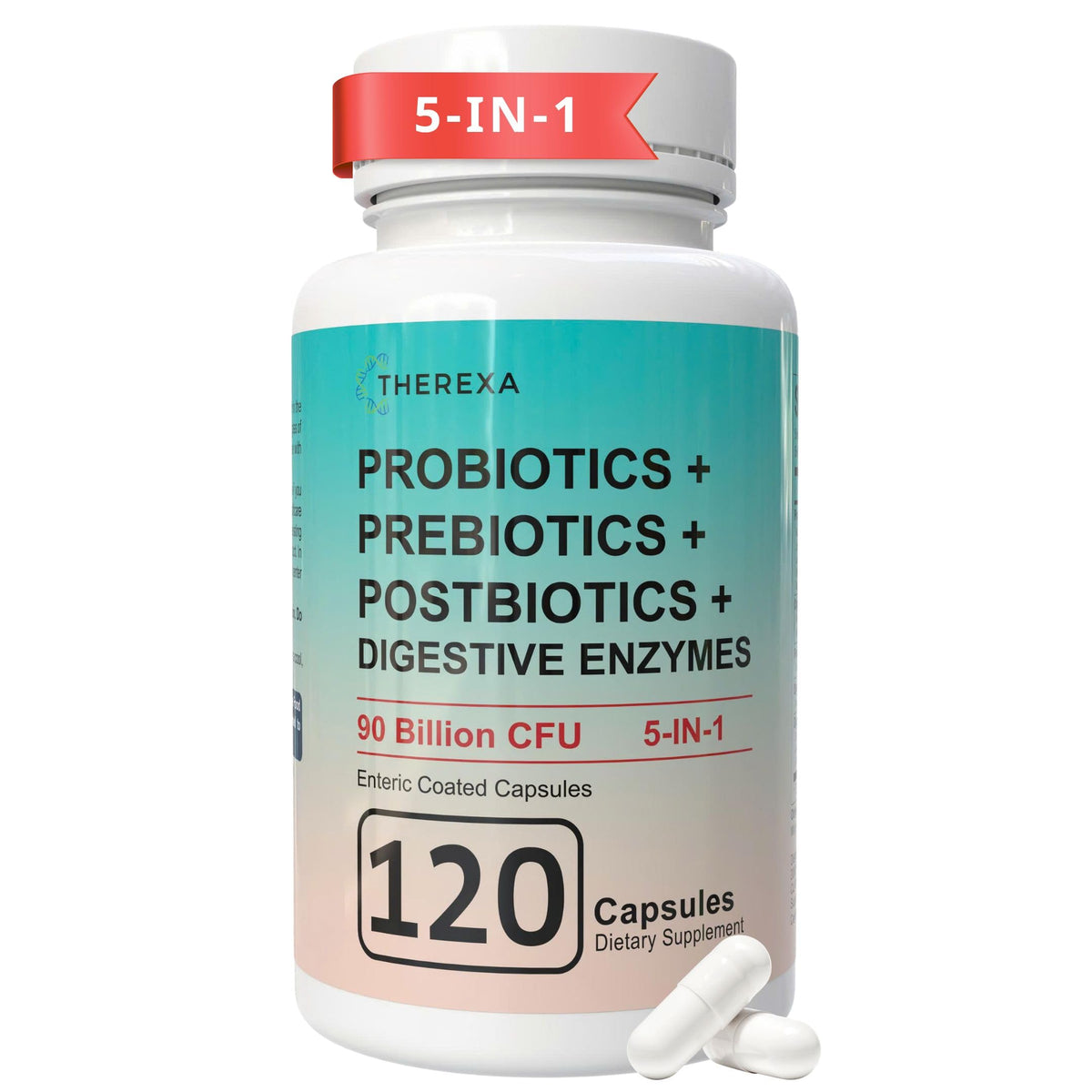 THEREXA Complément Alimentaire Probiotique 5-en-1 120 gélules