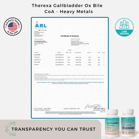 THEREXA Compléments Alimentaires Bile Ox 90 Capsules sur une table