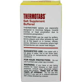 Thermotabs Pack de 2, vue de l'arrière de l'emballage