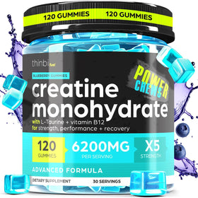Thinbi gummies de créatine monohydrate pot de 120 unités