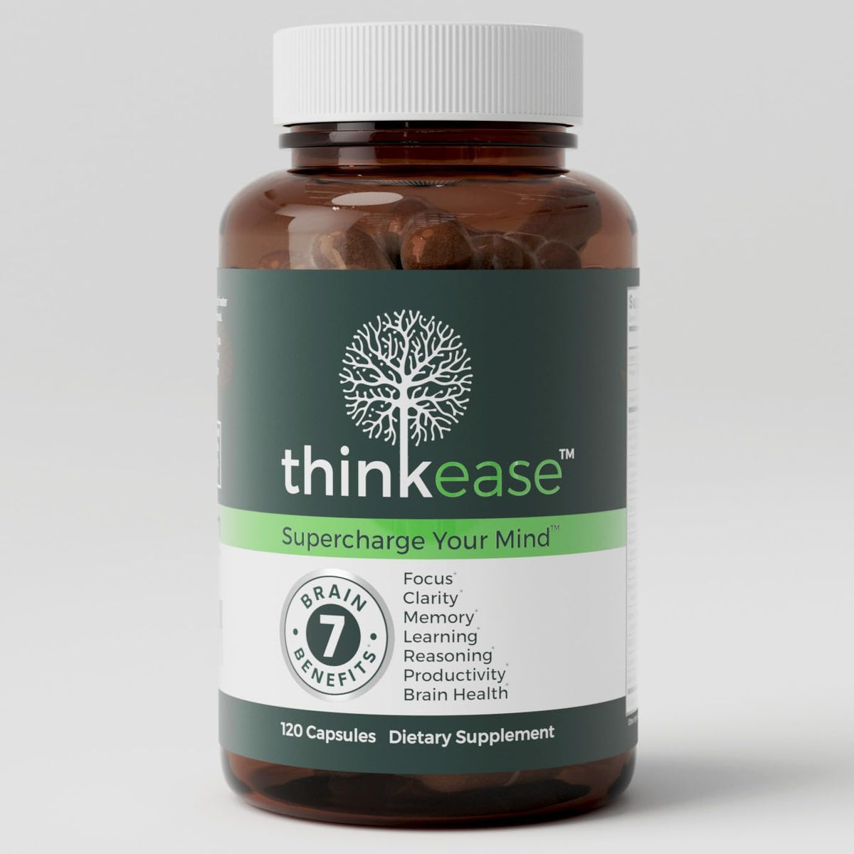 ThinkEase Complément Alimentaire Cérébral 120 Capsules vue de face