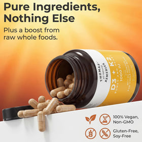 Thomas' all-natural Remedies D3 + K2 1000 IU avec Huile MCT, étiquette du produit